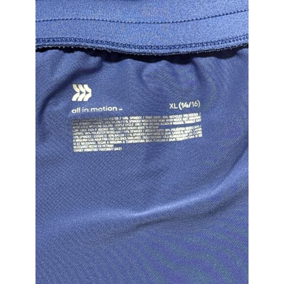 Lot of 2 ATHLETA Girl M 14/16 Un-Lined Activewear Shorts (INS 3.25") Blue Pink - Picture 9 of 13